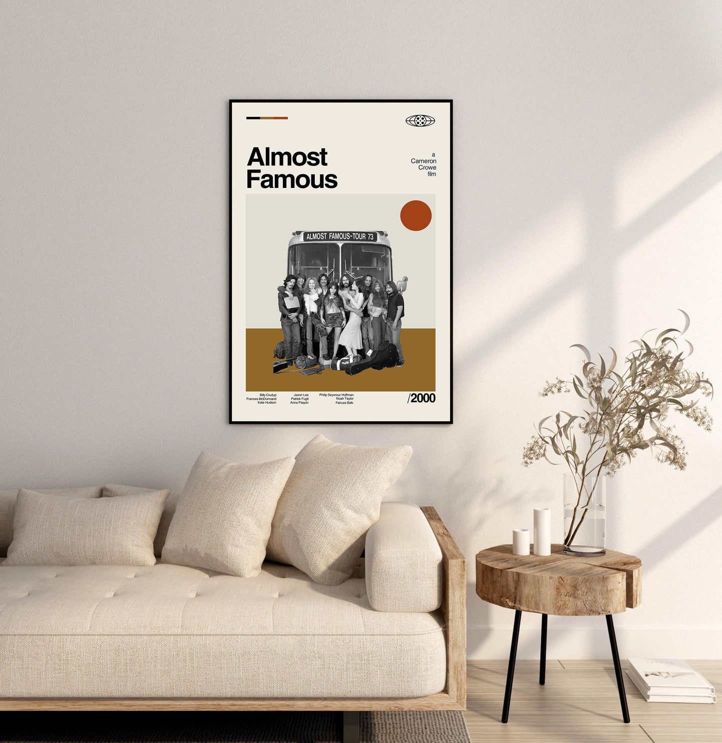 Almost Famous Poster - Movie Poster - Midcentury Modern Art - Minimalist Print - Retro Poster - Vintage Print Art - Wall Art - Gifts for him