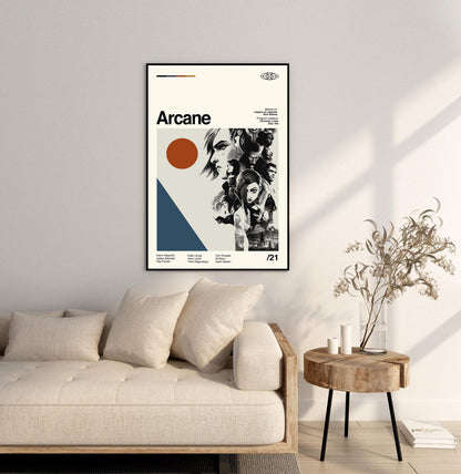 Arcane Poster - Movie Poster - Midcentury Modern Art - Minimalist Print - Retro Poster - Vintage Print Art - Wall Art - Gifts for him