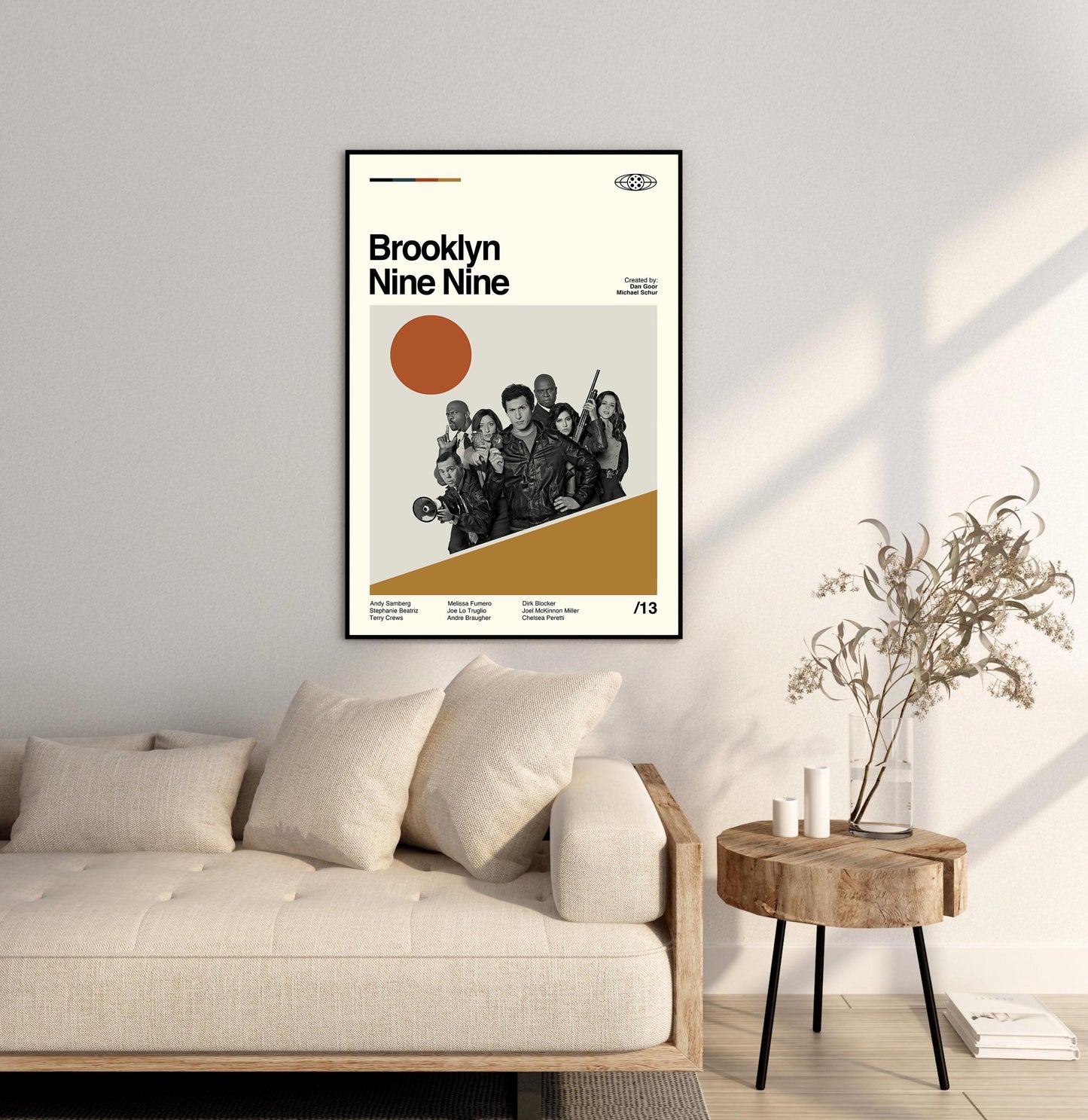Brooklyn Nine-Nine Poster: Mid-Century Modern TV Series Art Print
