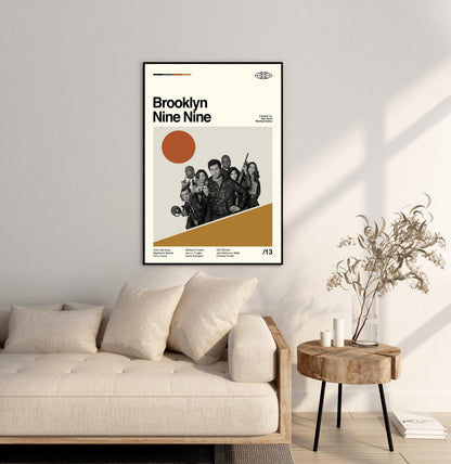 Brooklyn Nine-Nine Poster: Mid-Century Modern TV Series Art Print