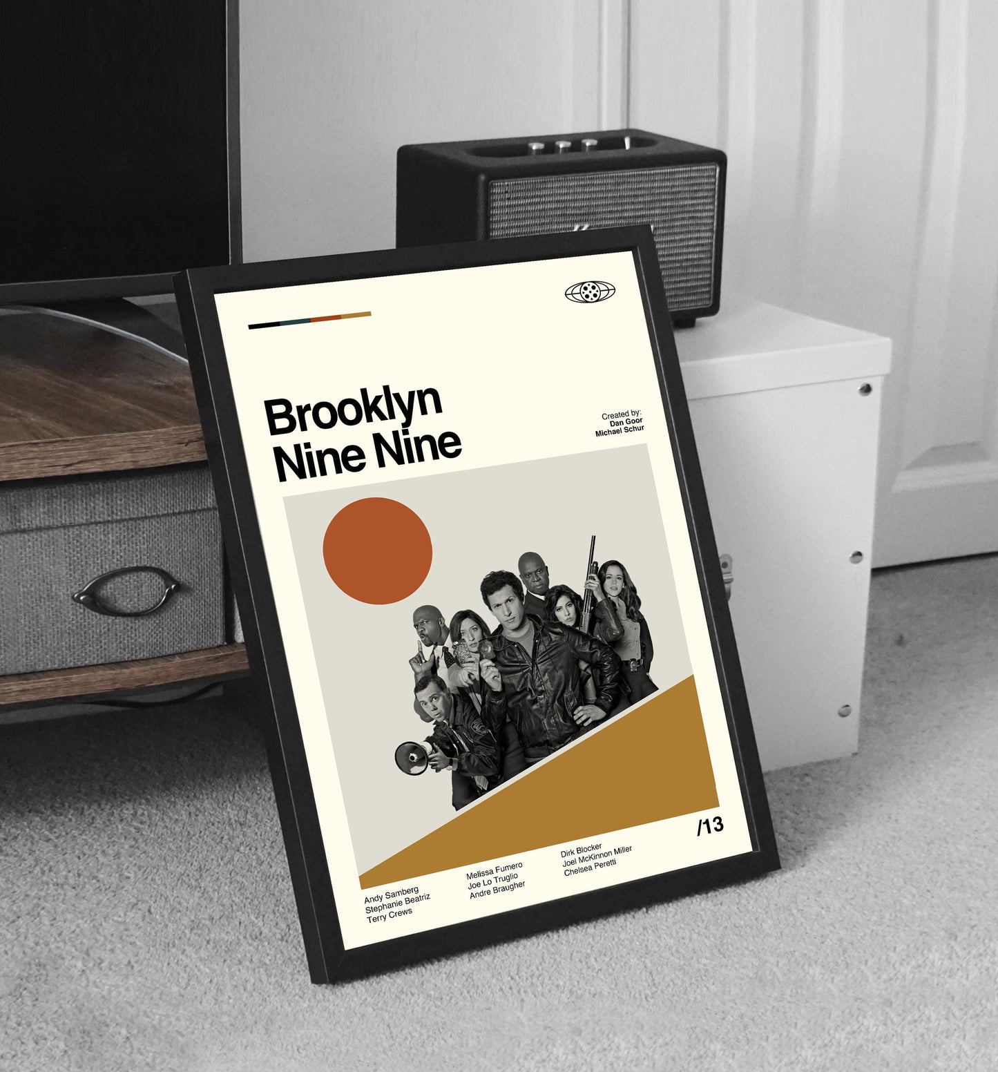 Brooklyn Nine-Nine Poster: Mid-Century Modern TV Series Art Print