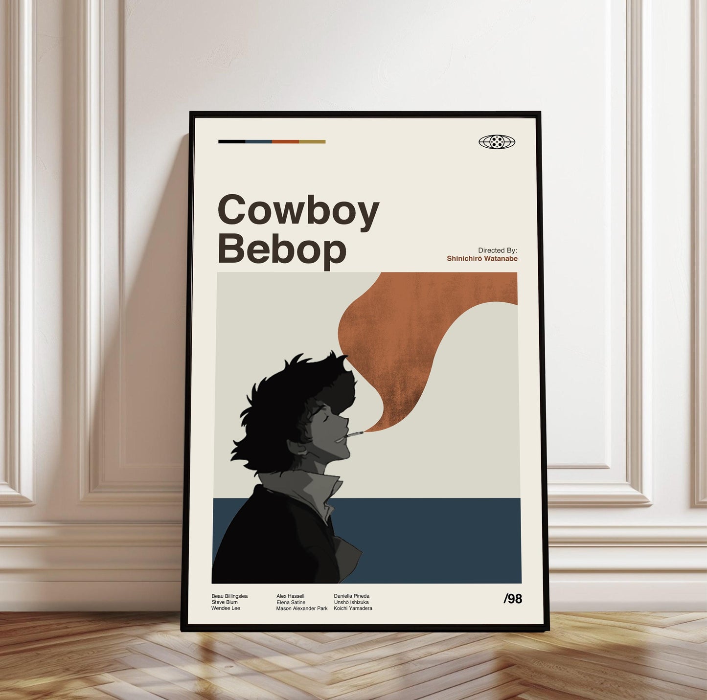 Cowboy Bebop Poster: Mid-Century Modern TV Series Art Print