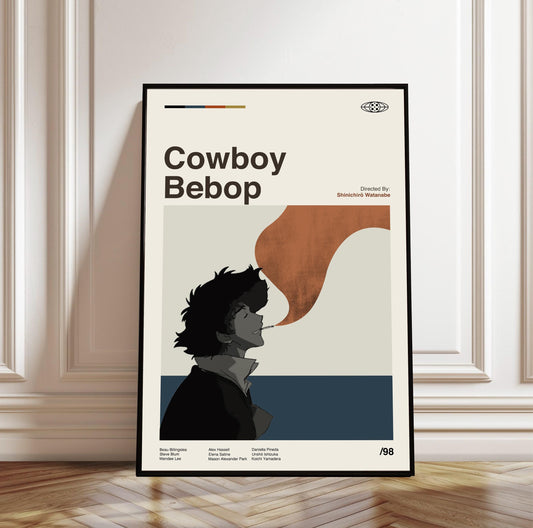 Cowboy Bebop Poster: Mid-Century Modern TV Series Art Print