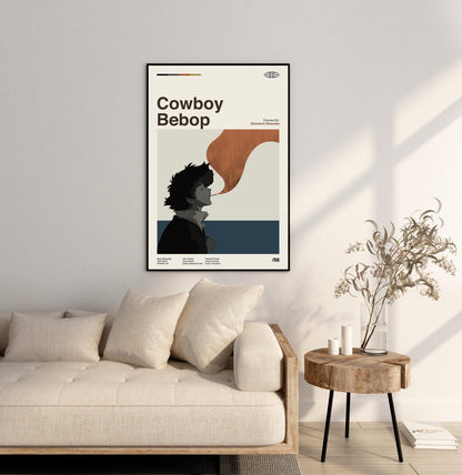 Cowboy Bebop Poster: Mid-Century Modern TV Series Art Print