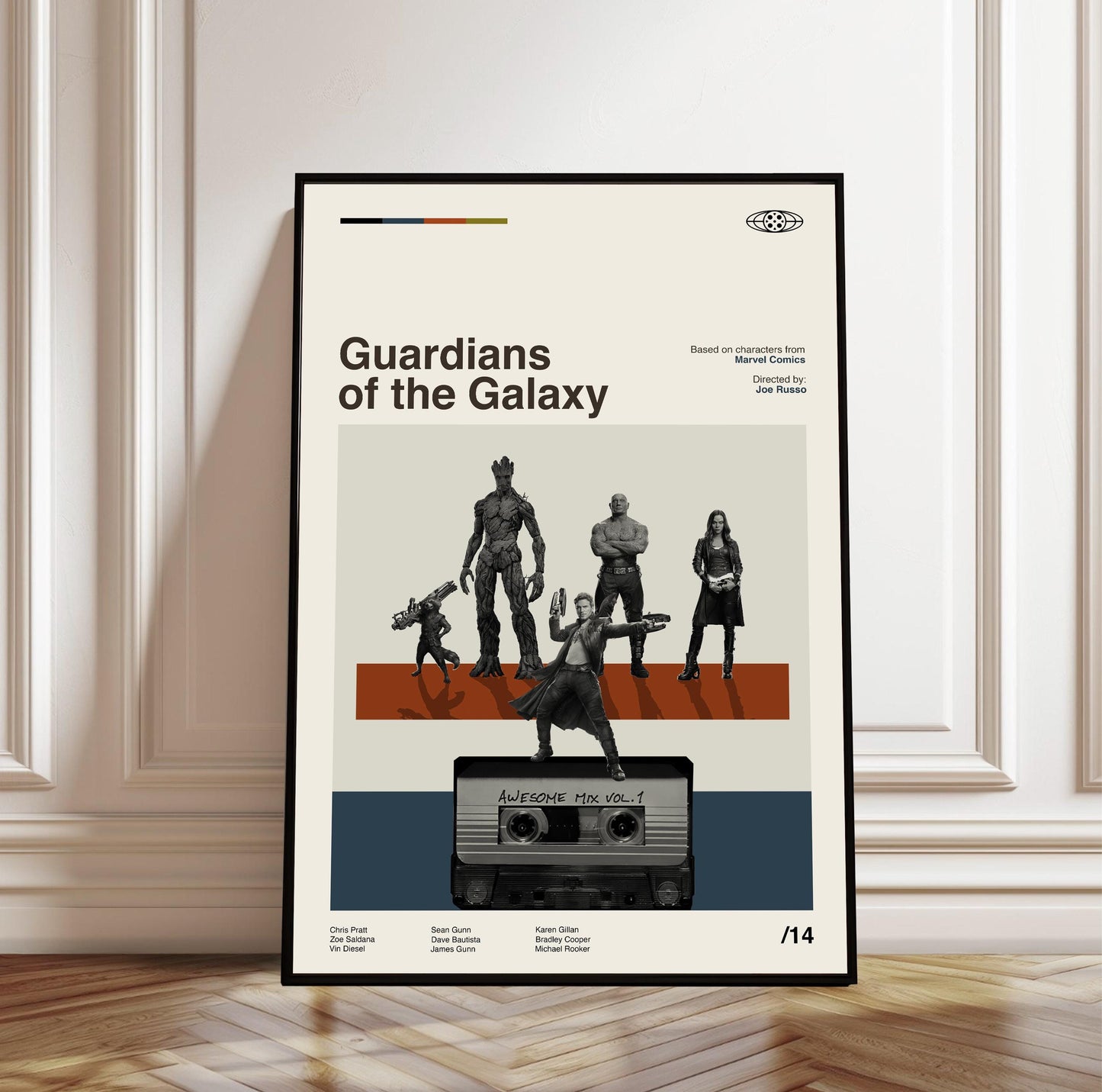 Guardians of the Galaxy Poster: Mid-Century Modern Minimalist Print