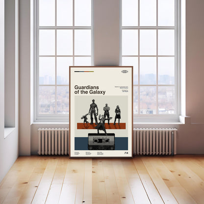 Guardians of the Galaxy Poster: Mid-Century Modern Minimalist Print