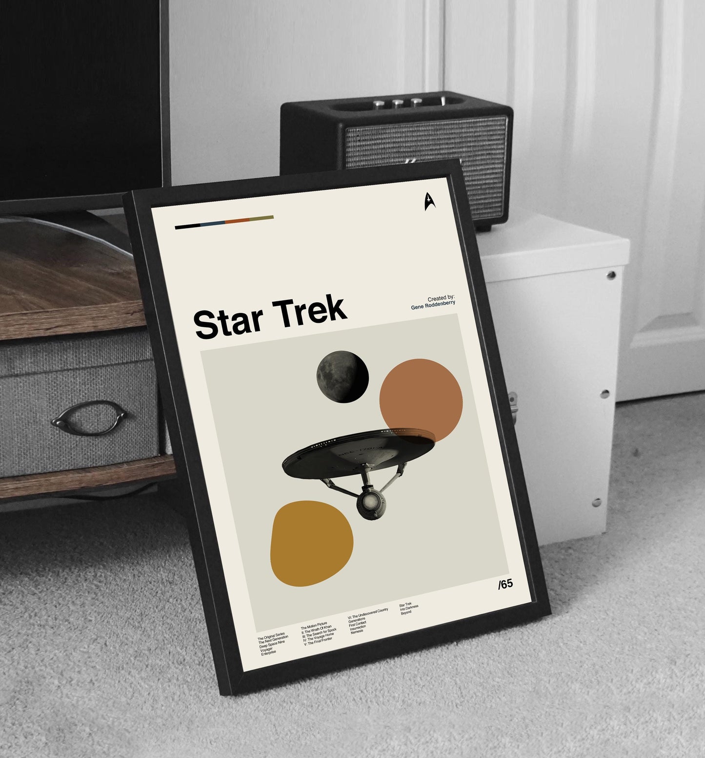 Star Trek Poster - Movie Poster - Midcentury Modern Art - Minimalist Print - Retro Poster - Vintage Print Art - Wall Art - Gifts for him