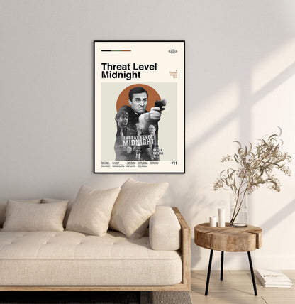 Threat Level Midnight Poster: Minimalist Mid-Century Modern Art Print