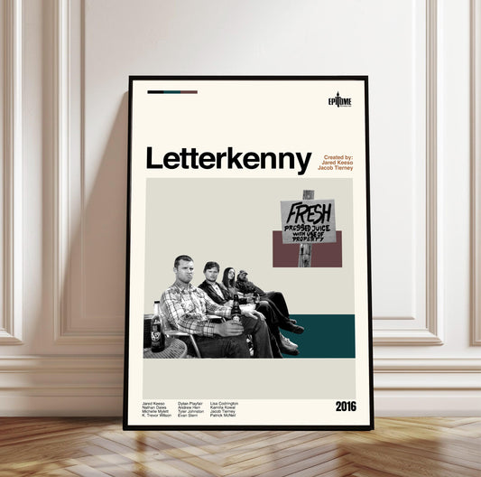 Letterkenny Poster - Tv Series Poster - Midcentury Modern Art - Minimalist Print - Retro Poster - Vintage Print - Wall Art - Gifts for him