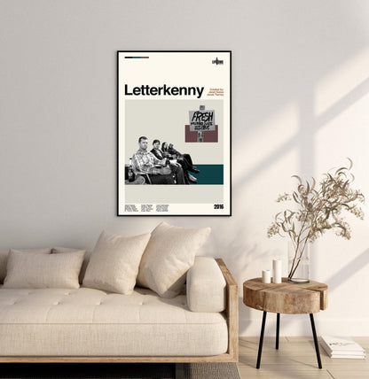 Letterkenny Poster - Tv Series Poster - Midcentury Modern Art - Minimalist Print - Retro Poster - Vintage Print - Wall Art - Gifts for him