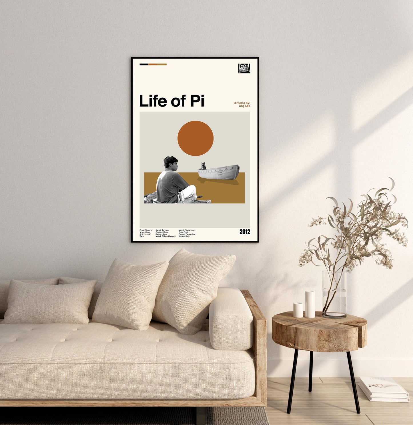 Life of Pi Movie Poster - Mid-Century Modern Minimalist Print