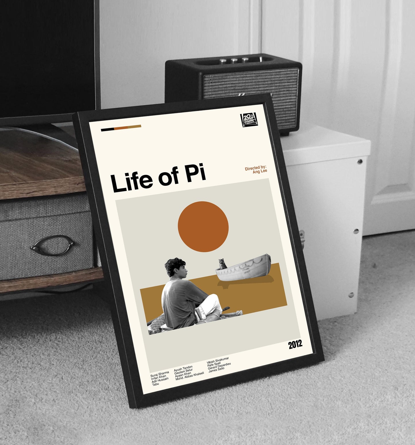 Life of Pi Movie Poster - Mid-Century Modern Minimalist Print