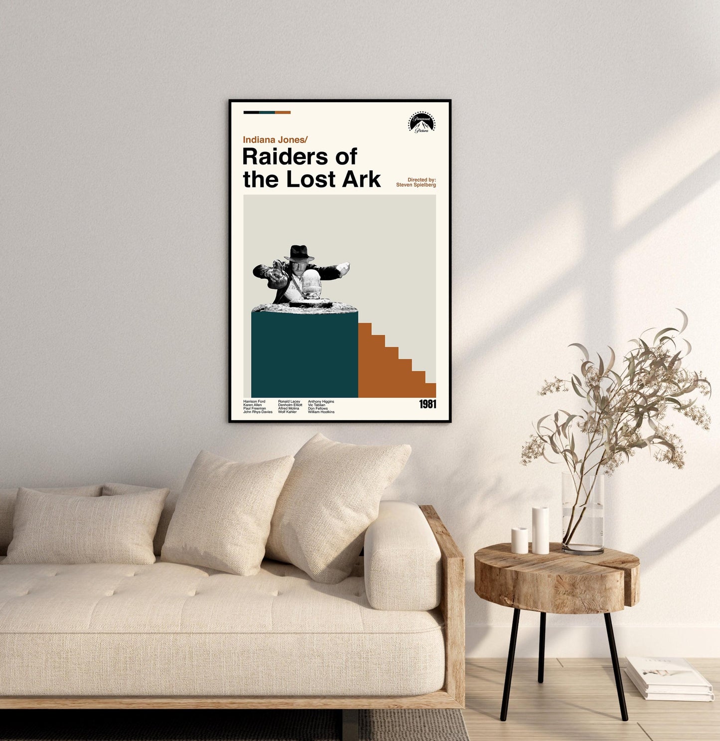 Raiders of the Lost Ark Poster - Movie Poster - Midcentury Modern Art - Minimalist Print - Retro Poster - Vintage Print - Gifts for him