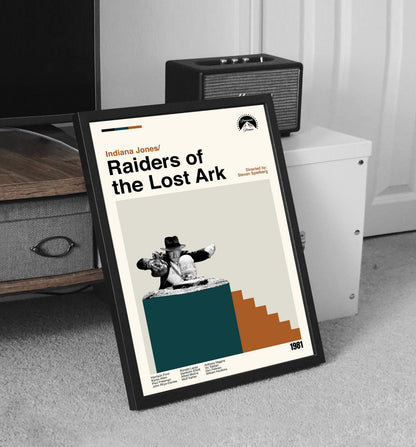 Raiders of the Lost Ark Poster - Movie Poster - Midcentury Modern Art - Minimalist Print - Retro Poster - Vintage Print - Gifts for him