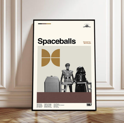 Spaceballs Movie Poster: Mid-Century Modern Minimalist Art Print
