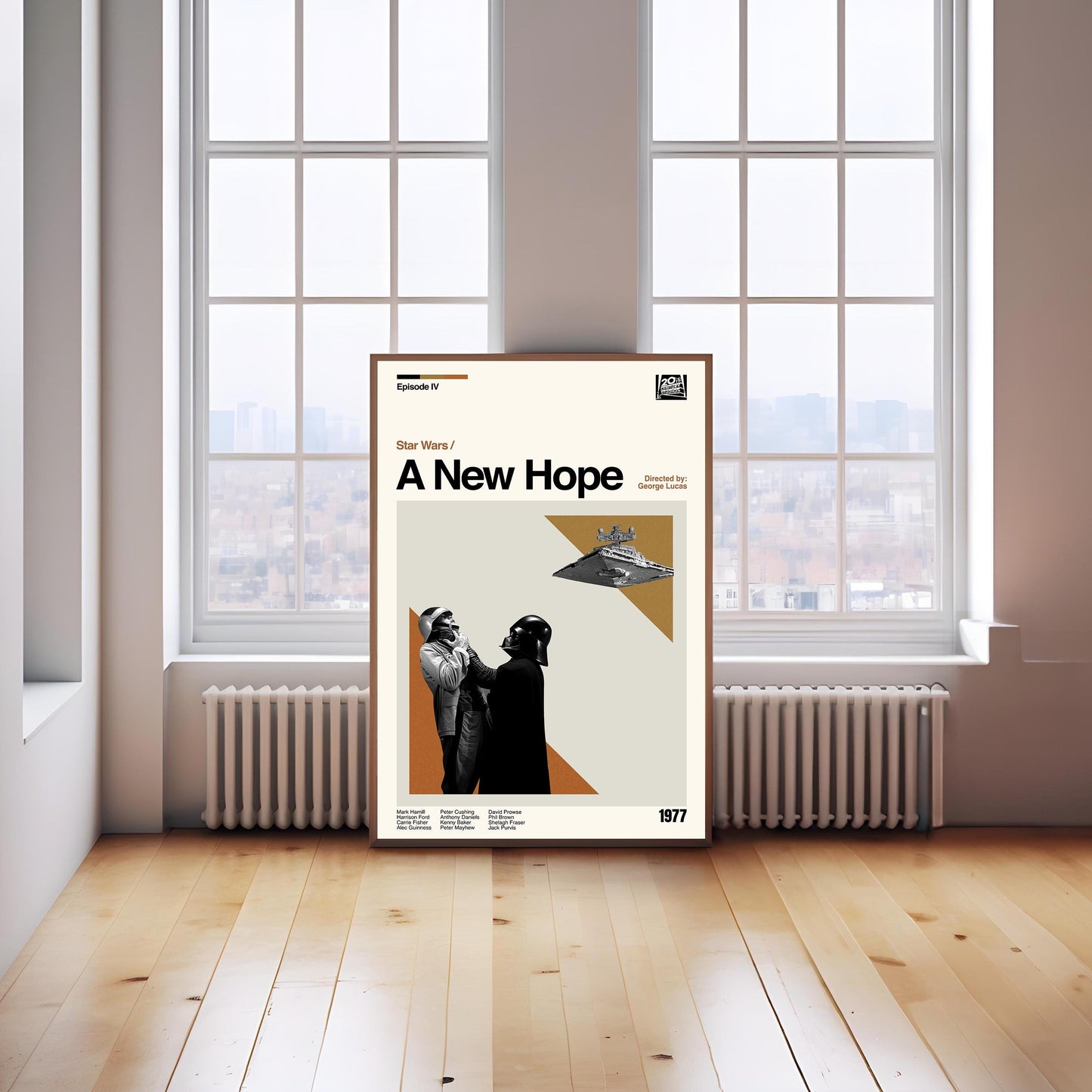 Star Wars: A New Hope - Midcentury Modern Minimalist Movie Poster
