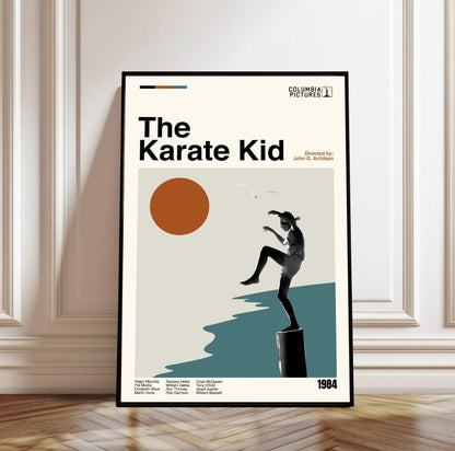 The Karate Kid Movie Poster - Minimalist Mid-Century Modern Art Print