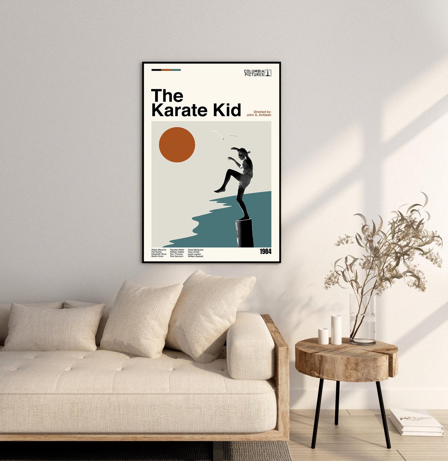 The Karate Kid Movie Poster - Minimalist Mid-Century Modern Art Print