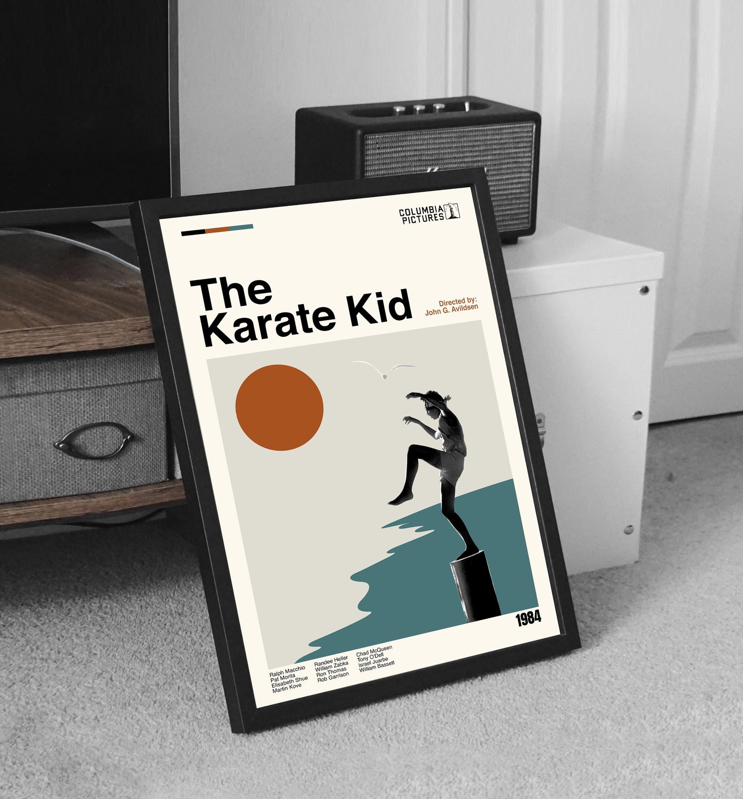 The Karate Kid Movie Poster - Minimalist Mid-Century Modern Art Print