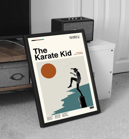 The Karate Kid Movie Poster - Minimalist Mid-Century Modern Art Print
