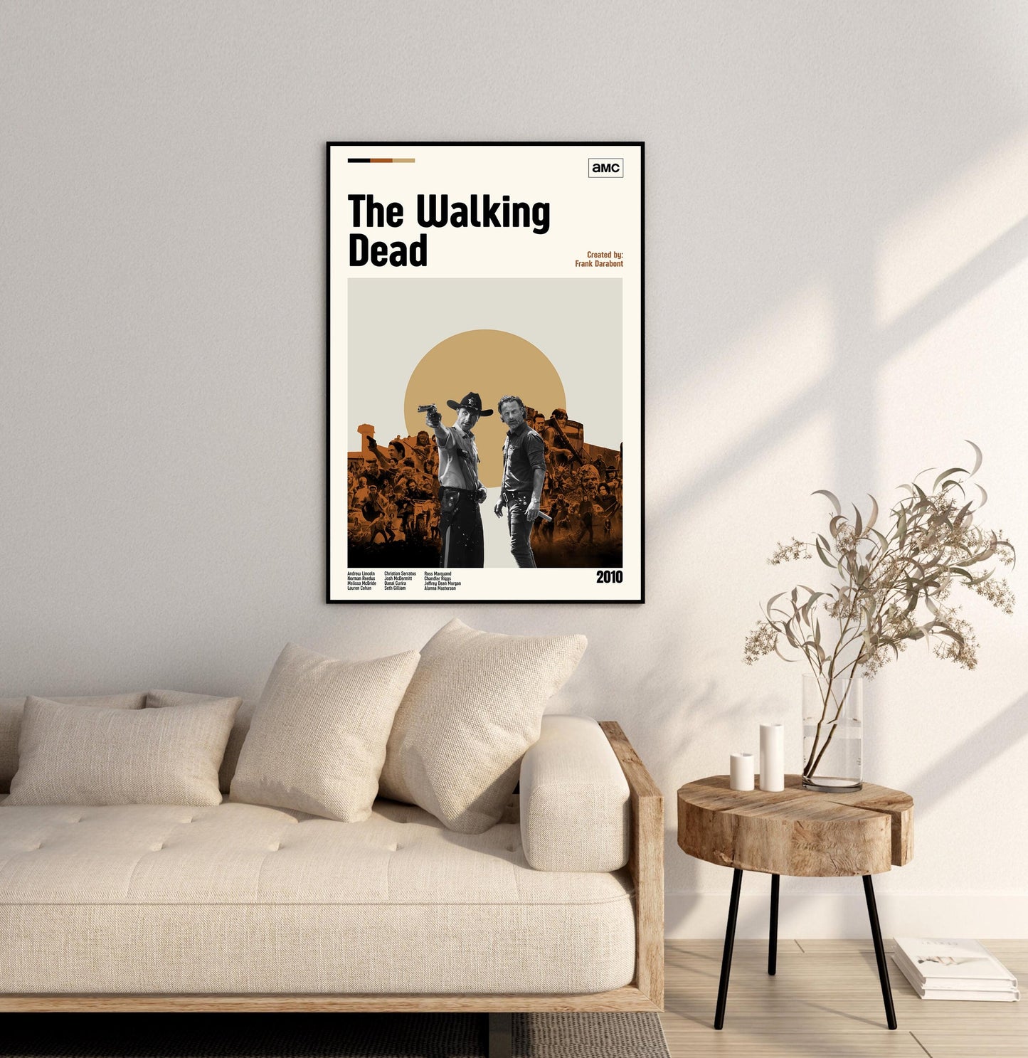 The Walking Dead Poster - Tv Series Poster - Midcentury Modern Art - Minimalist Print - Retro Poster - Vintage Print Art - Gifts for him