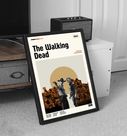 The Walking Dead Poster - Tv Series Poster - Midcentury Modern Art - Minimalist Print - Retro Poster - Vintage Print Art - Gifts for him