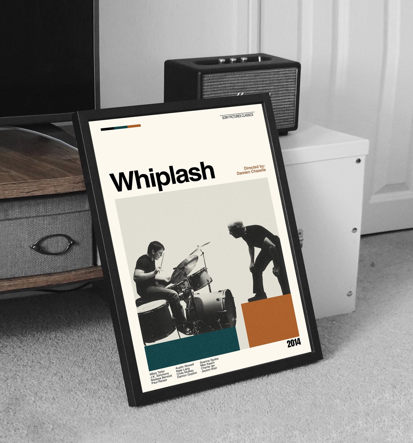 Whiplash Movie Poster – Mid-Century Modern Minimalist Print