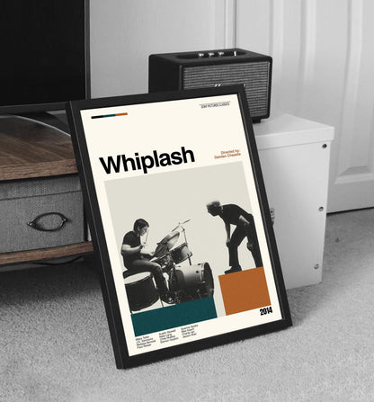 Whiplash Movie Poster – Mid-Century Modern Minimalist Print