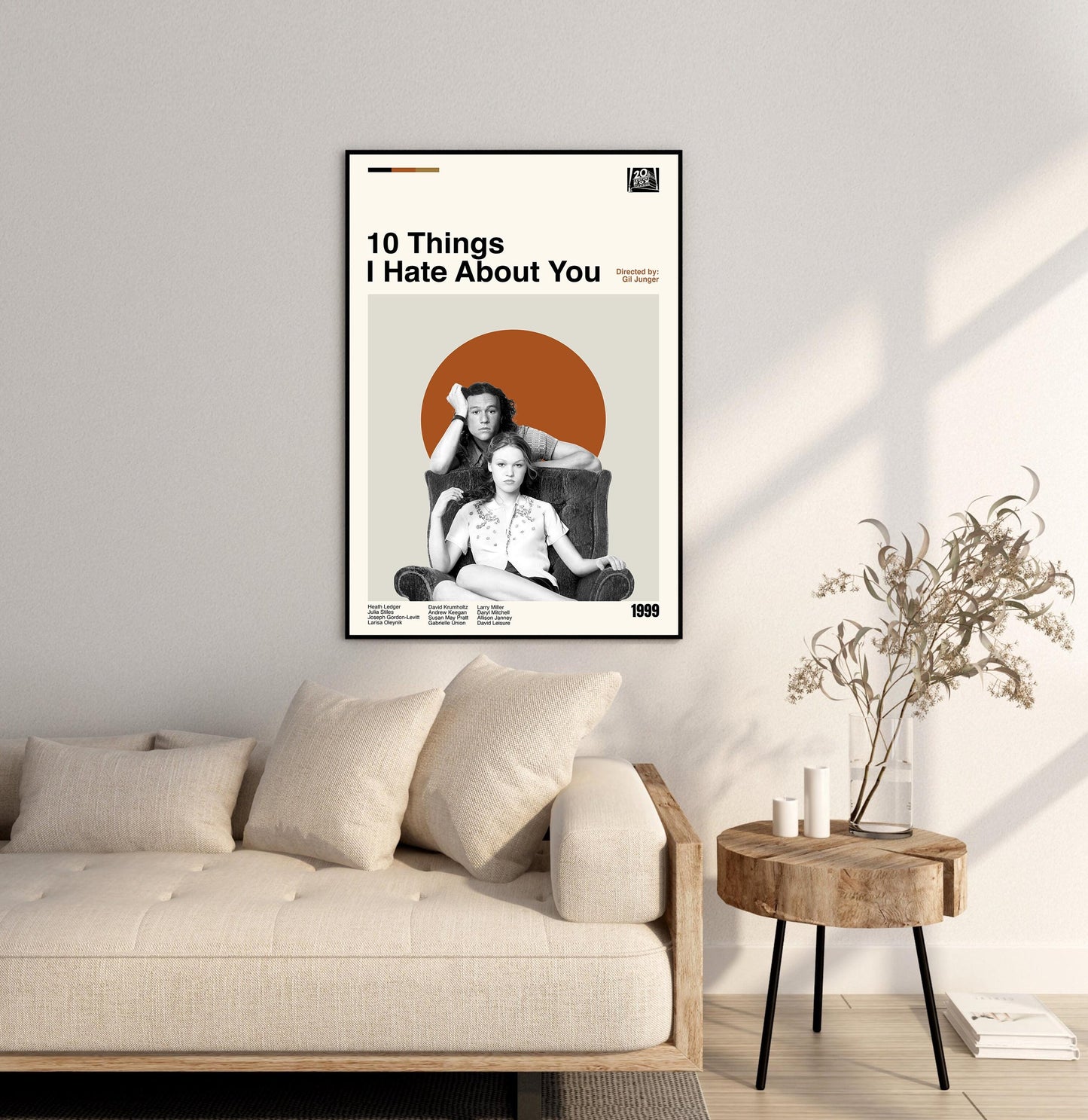 10 Things I Hate About You Poster - Movie Poster - Midcentury Modern Art - Minimalist Print - Retro Poster - Vintage Print - Gifts for him
