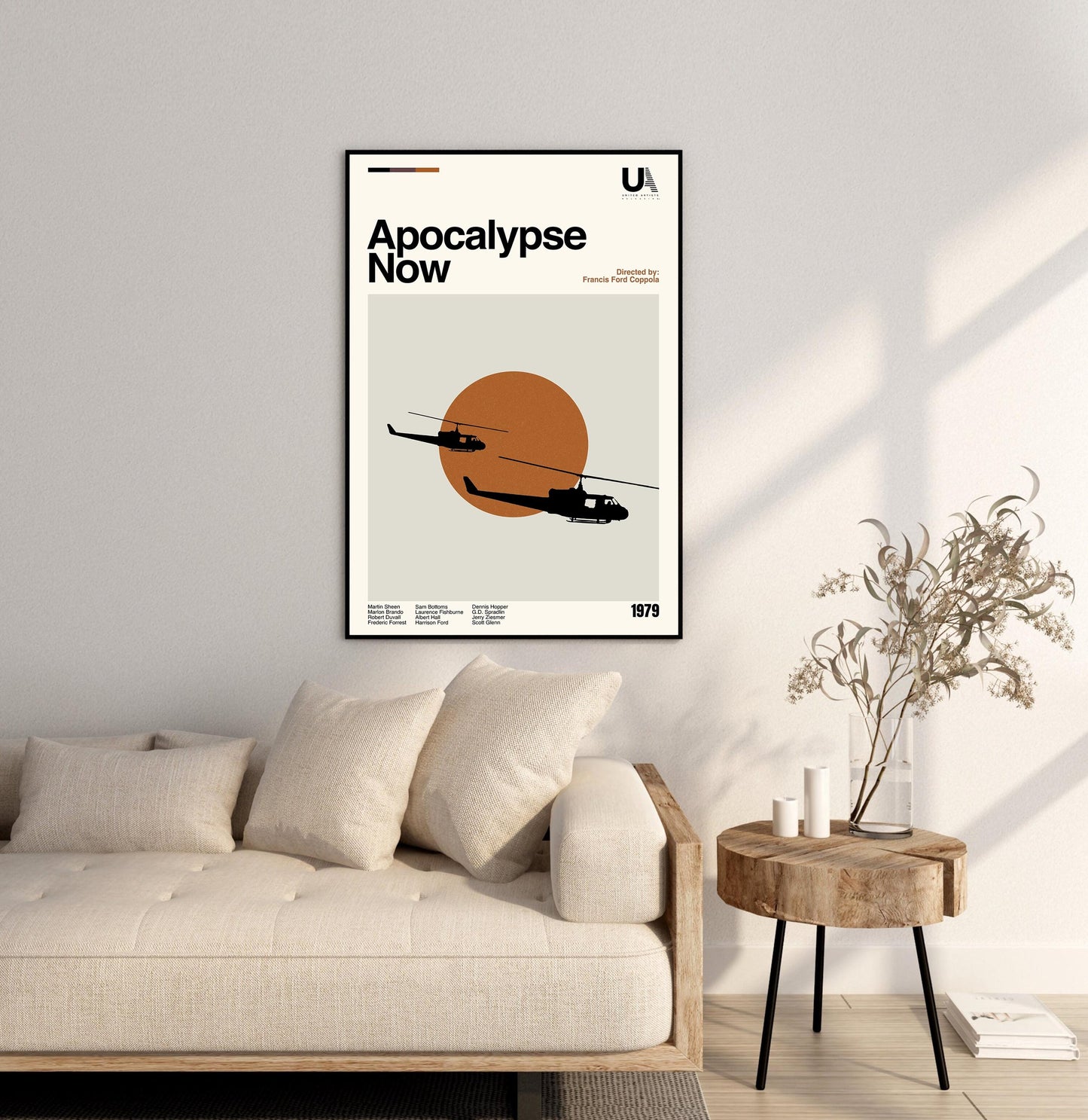 Apocalypse Now Movie Poster: Minimalist Mid-Century Modern Art Print