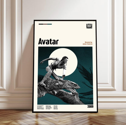 Avatar Poster - Movie Poster - Midcentury Modern Art - Minimalist Print - Retro Poster - Vintage Print Art - Wall Art - Gifts for him