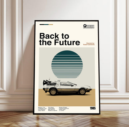 Back to the Future Poster – Minimalist Movie Art Print