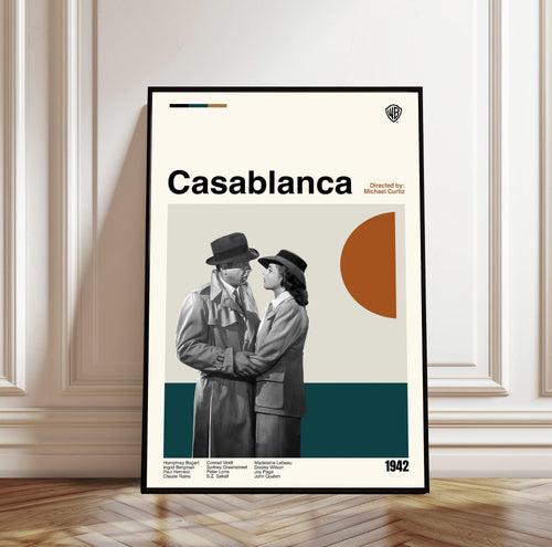 Casablanca Movie Poster – Mid-Century Modern Minimalist Print