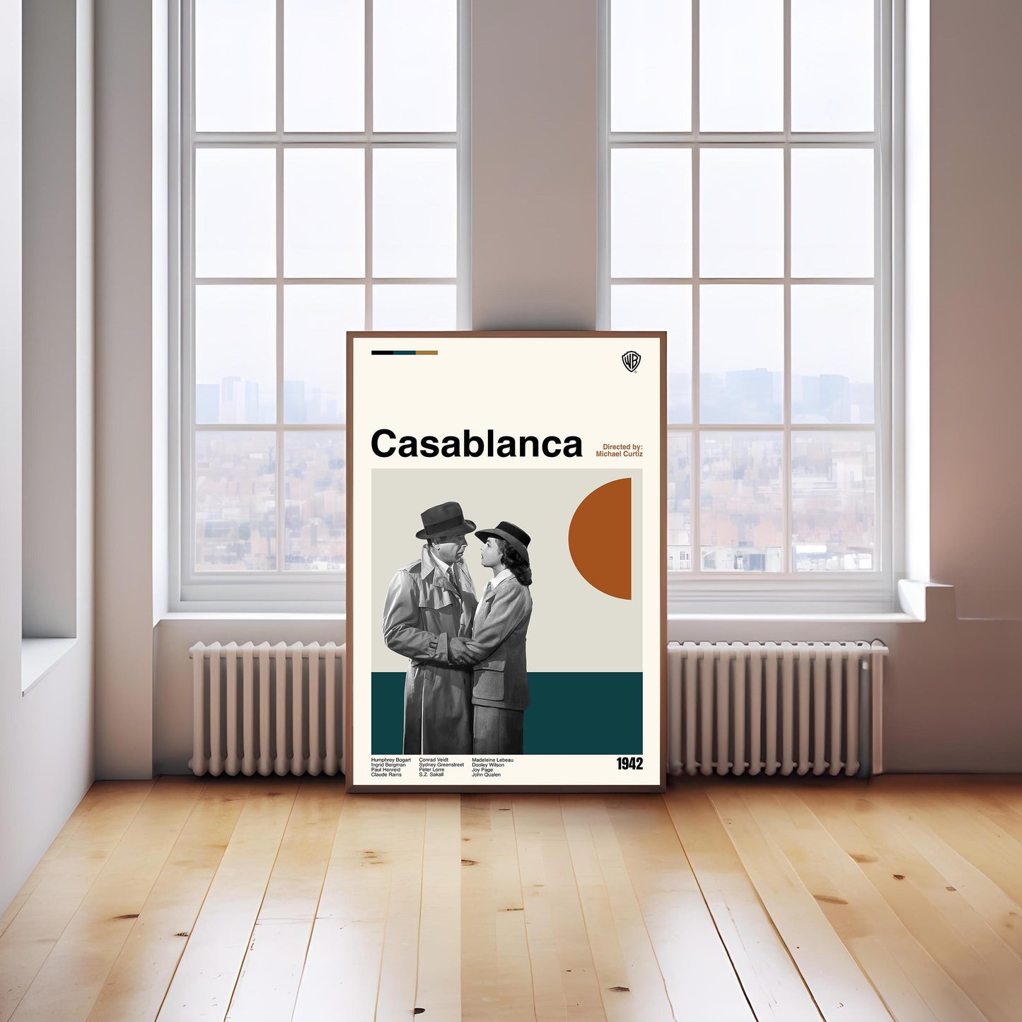 Casablanca Movie Poster – Mid-Century Modern Minimalist Print
