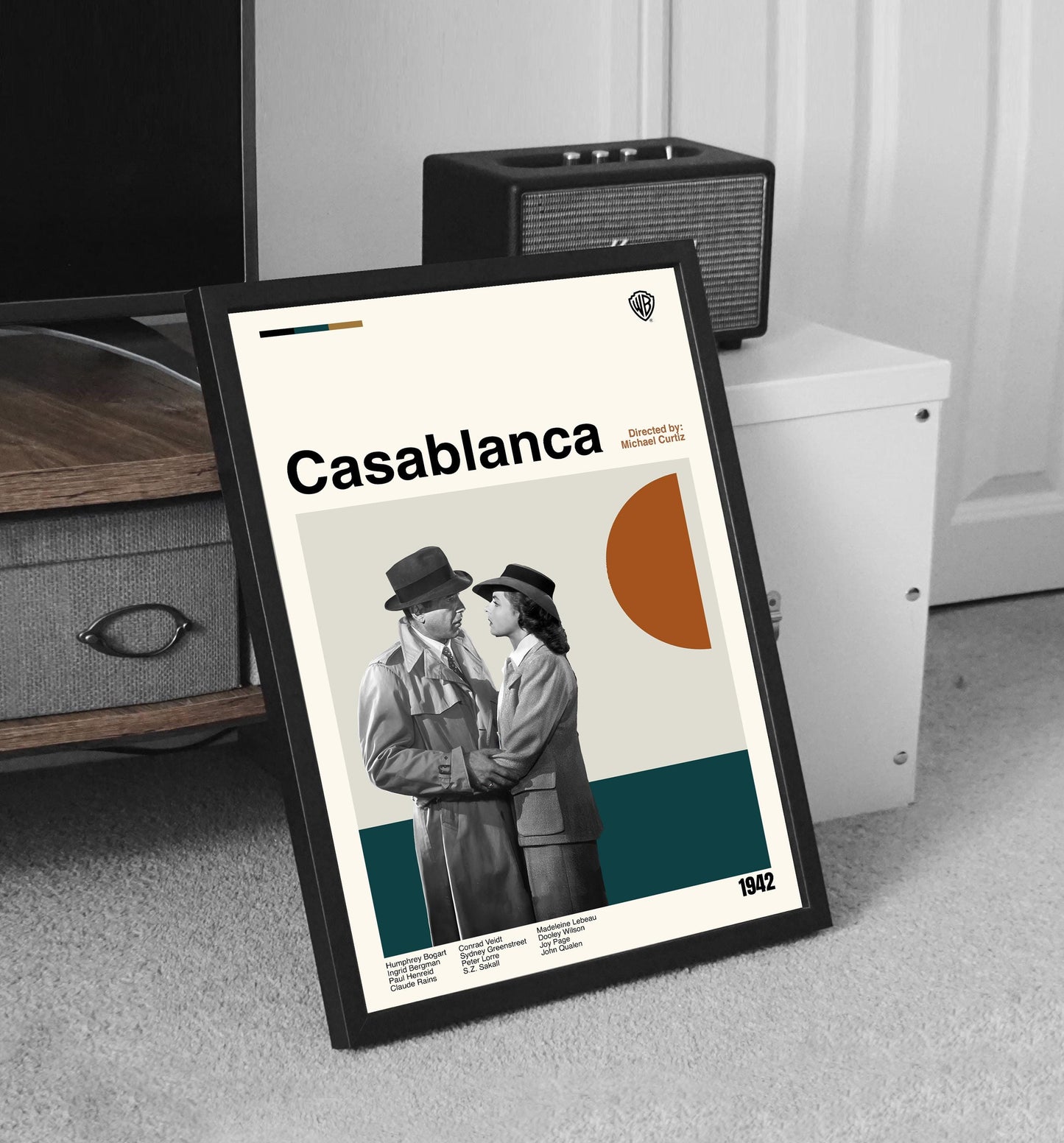 Casablanca Movie Poster – Mid-Century Modern Minimalist Print