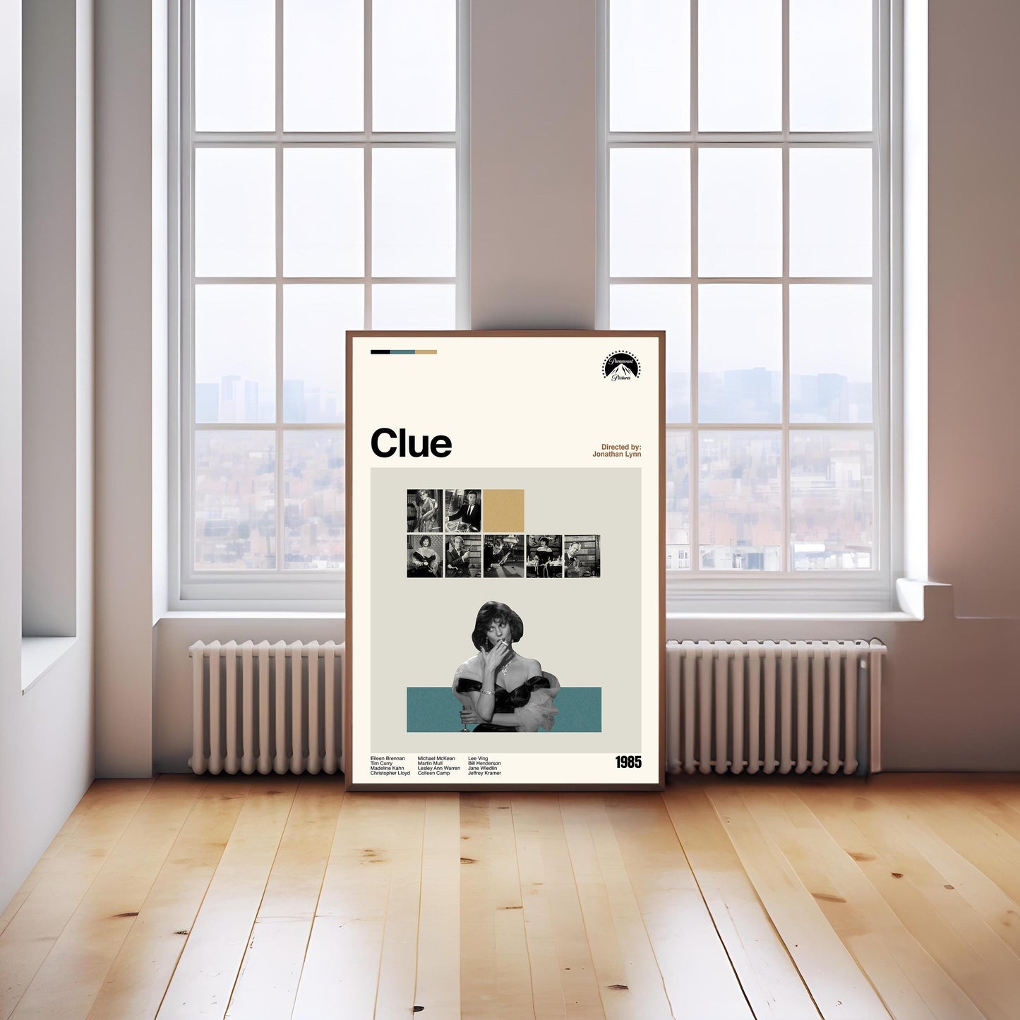 Clue Poster - Movie Poster - Midcentury Modern Art - Minimalist Print - Retro Poster - Vintage Print - Wall Art - Gifts for him