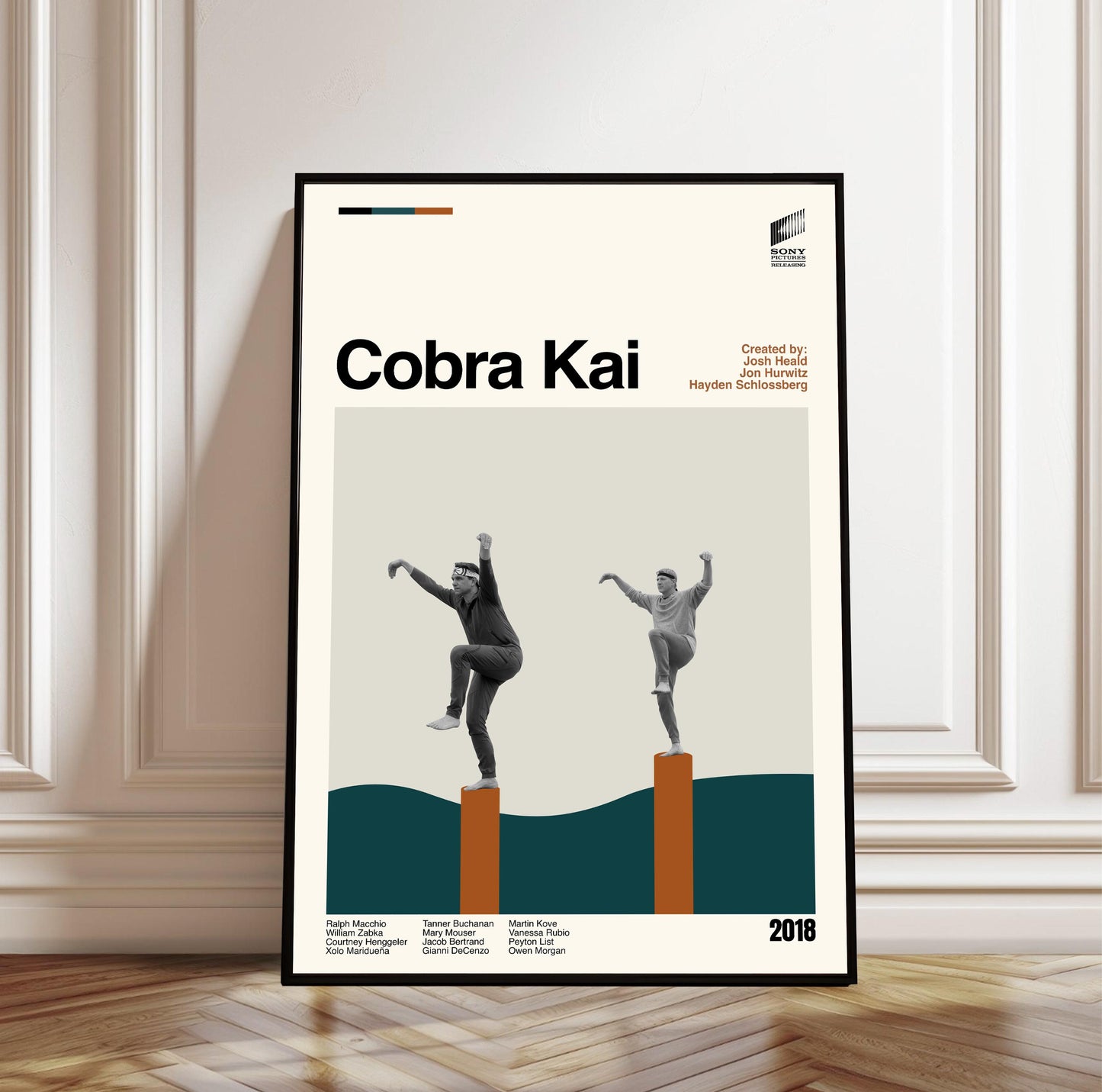 Cobra Kai Poster - Tv Series Poster - Midcentury Modern Art - Minimalist Print - Retro Poster - Vintage Print - Wall Art - Gifts for him