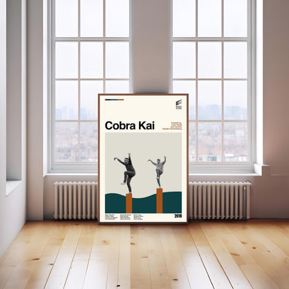 Cobra Kai Poster - Tv Series Poster - Midcentury Modern Art - Minimalist Print - Retro Poster - Vintage Print - Wall Art - Gifts for him