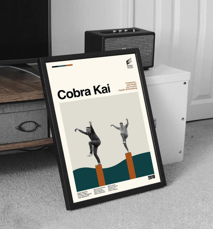 Cobra Kai Poster - Tv Series Poster - Midcentury Modern Art - Minimalist Print - Retro Poster - Vintage Print - Wall Art - Gifts for him