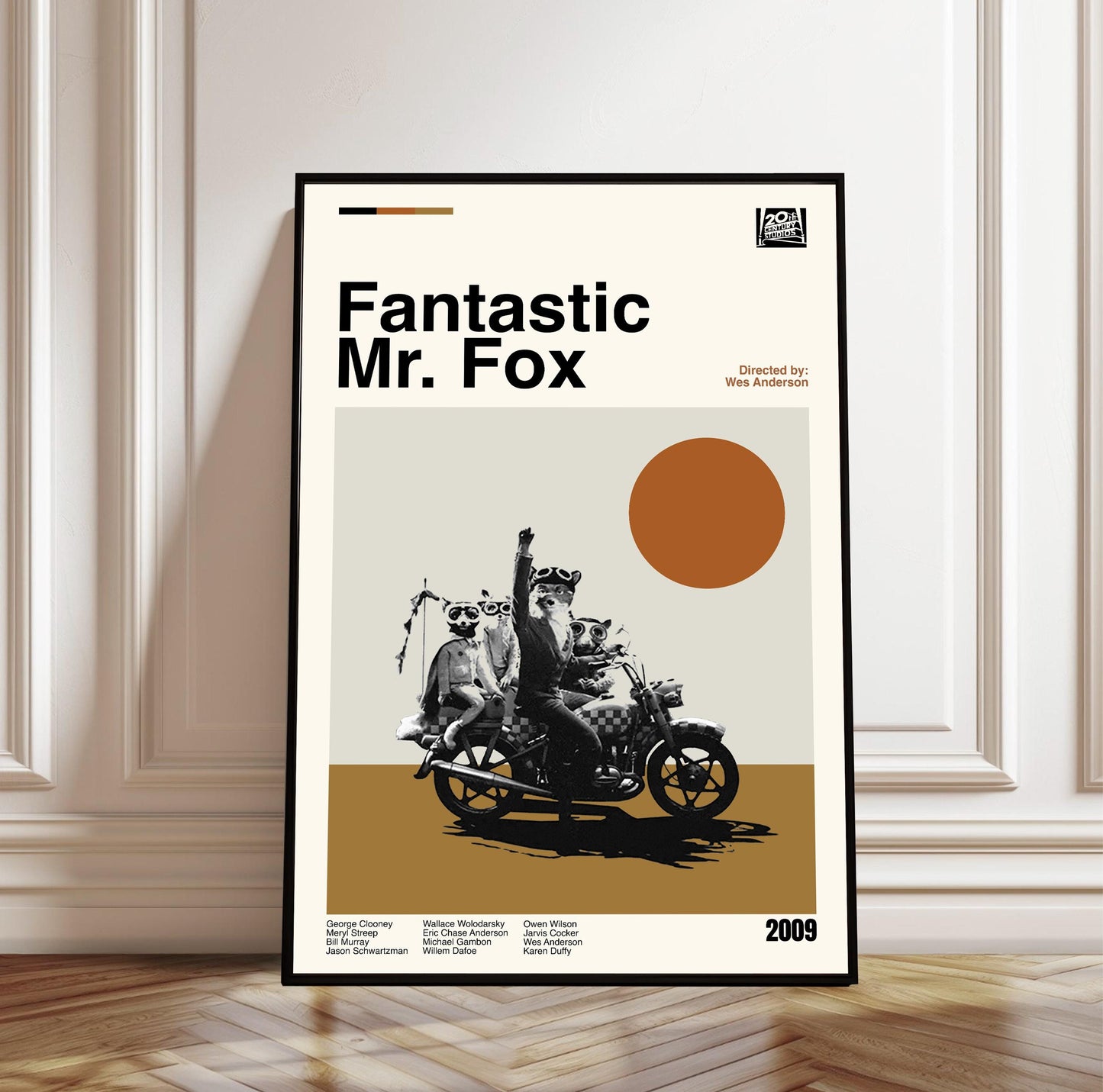 Fantastic Mr. Fox Poster - Movie Poster - Midcentury Modern Art - Minimalist Print - Retro Poster - Vintage Print - Wall Art - Gift for him