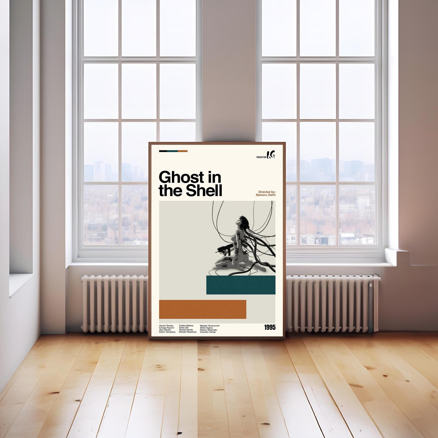Ghost in the Shell Poster - Mid-Century Modern Minimalist Print
