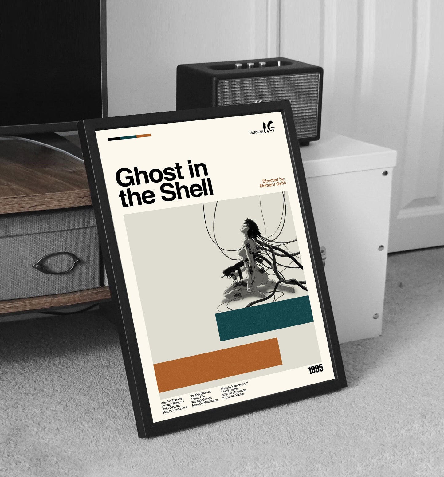 Ghost in the Shell Poster - Mid-Century Modern Minimalist Print