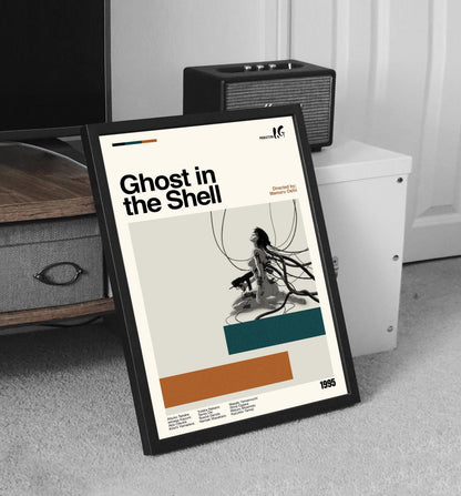 Ghost in the Shell Poster - Mid-Century Modern Minimalist Print