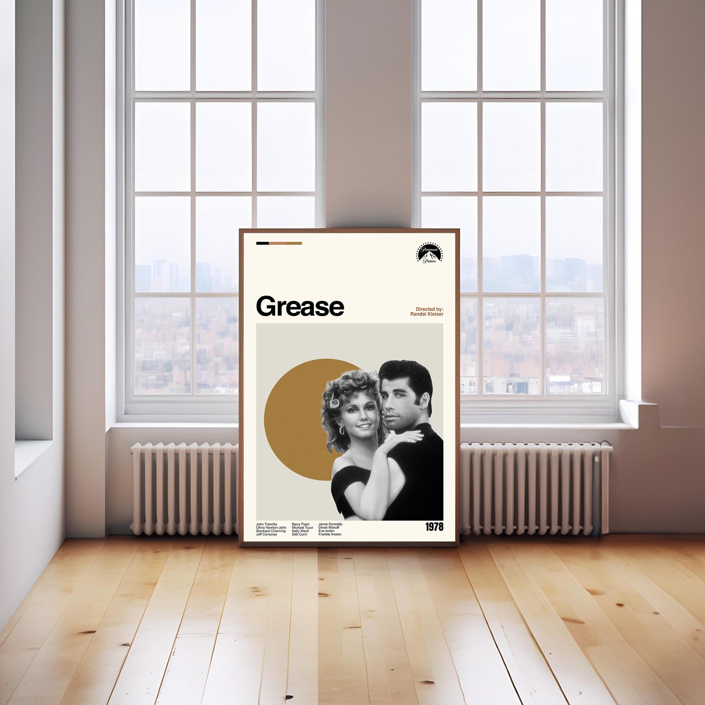 Grease Poster - Movie Poster - Midcentury Modern Art - Minimalist Print - Retro Poster - Vintage Print Art - Wall Art - Gifts for him