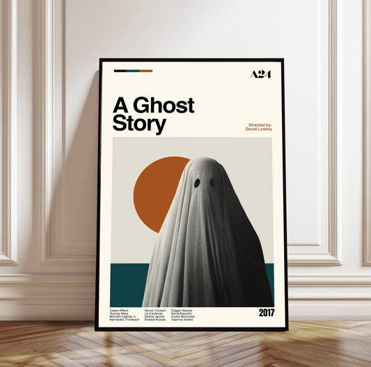 A Ghost Story Poster - Movie Poster - Midcentury Modern Art - Minimalist Print - Retro Poster - Vintage Print Art - Wall Art - Gifts for him
