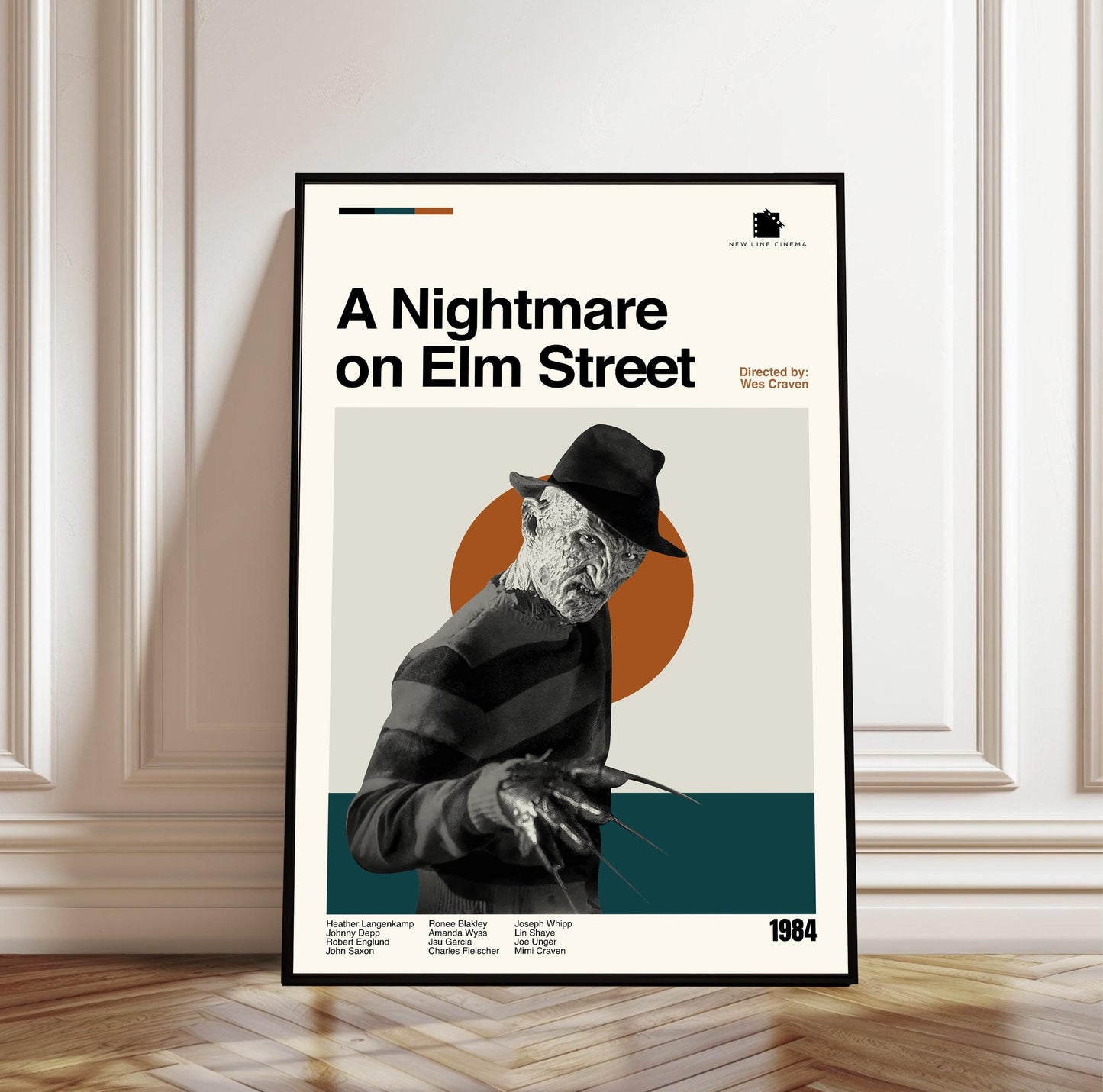 Nightmare on Elm Street Poster – Midcentury Modern Movie Art Print