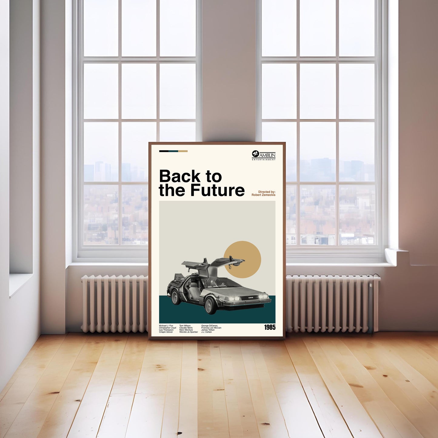 Back to the Future Movie Poster – Midcentury Modern Minimalist Print