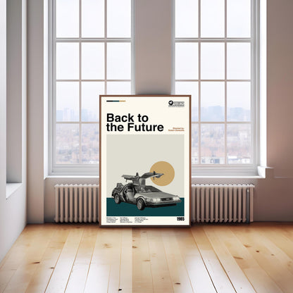 Back to the Future Movie Poster – Midcentury Modern Minimalist Print
