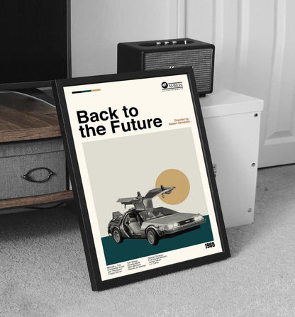 Back to the Future Movie Poster – Midcentury Modern Minimalist Print