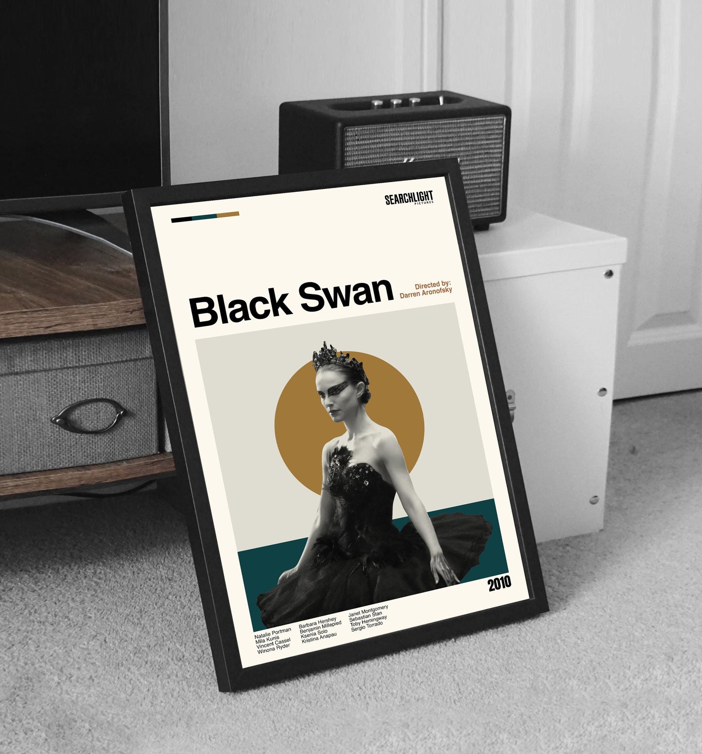 Black Swan Movie Poster - Mid-Century Modern Minimalist Print